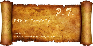Pór Teréz névjegykártya